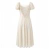 2026 Spring European & American Women's Mid-Length Hollow Lace-Up Dress