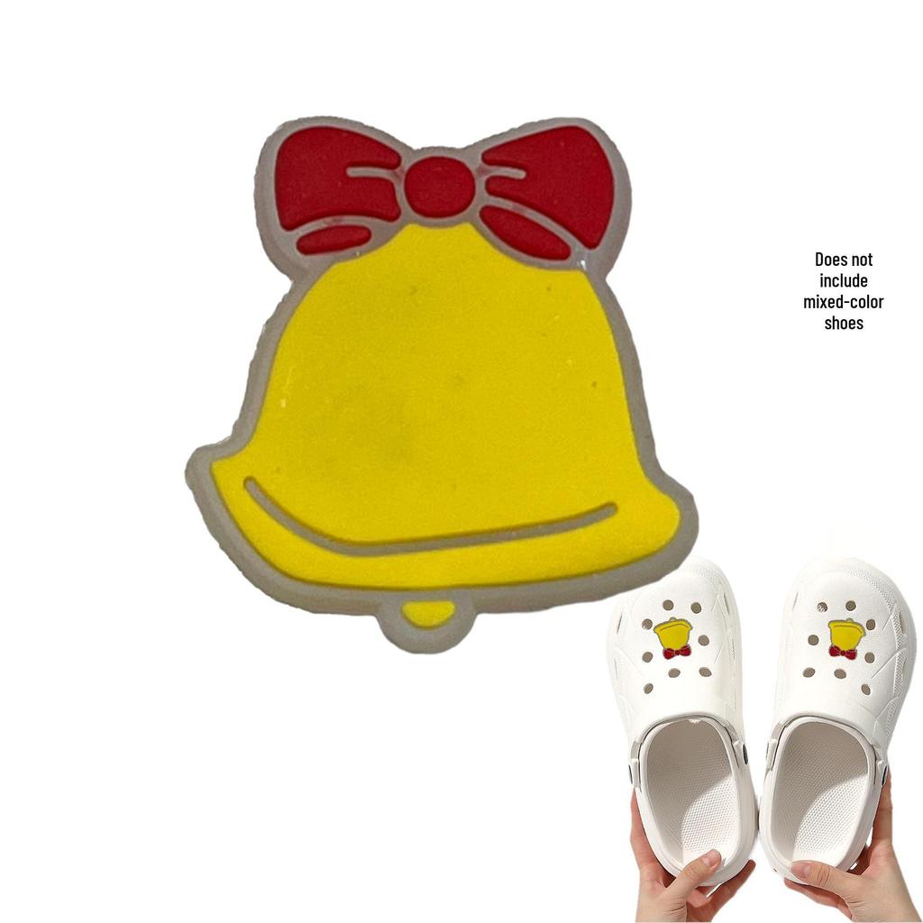 Detachable Christmas Shoe Buckle: PVC Flower Decoration for Hole Shoes