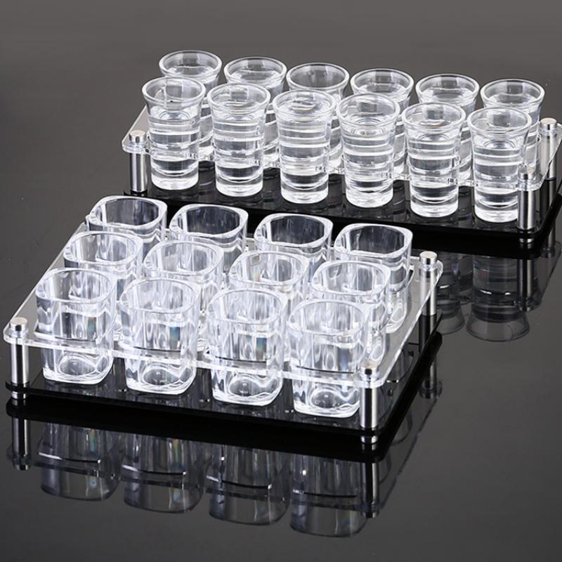 6/12/24 Huls Glasbakkeholder Hulstang Akrylglas Holder Vinglas Kop Serveringsbakke Kopper Organizer Glasudstilling Til Klub