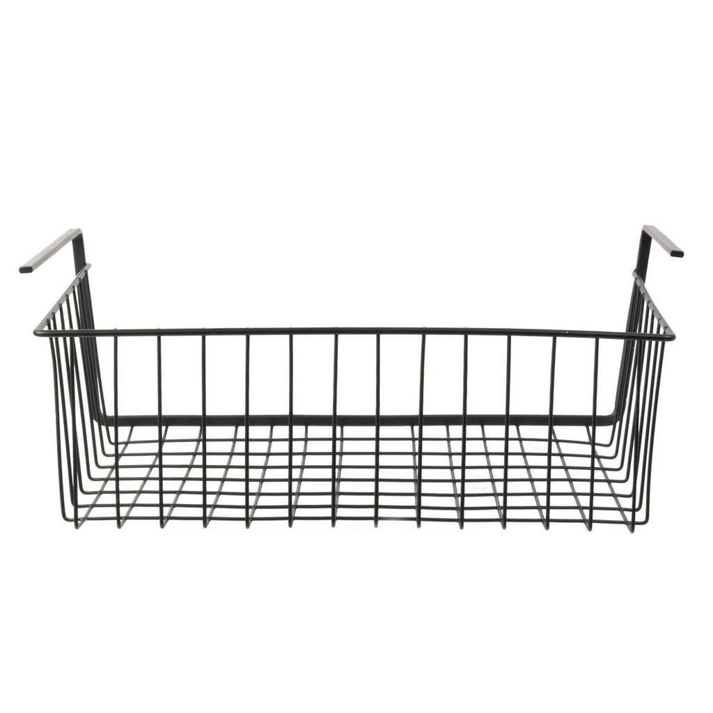 Suspended Shelf Basket M Black Metal 40X26 Cm