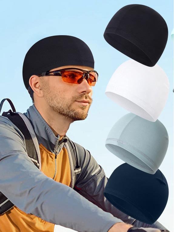 Prodyšná Rychleschnoucí Čepice Lebka pro Cyklistiku a Motocyklistiku - Vysoce Elastický Ledový Hedvábí s Ochranou proti Slunci