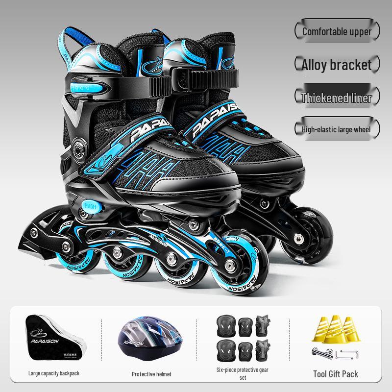 

Мигающие роликовые коньки для начинающих: Взрослые и дети, мальчики и девочки, профессиональное качество Plus size full flash (size 41-44)