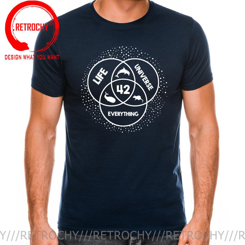 Men 42 The Answer To Life The Universe And Everything Douglas Adams T Shirt 100 Cotton Tops Crew Neck Tees Gift Idea TShirts