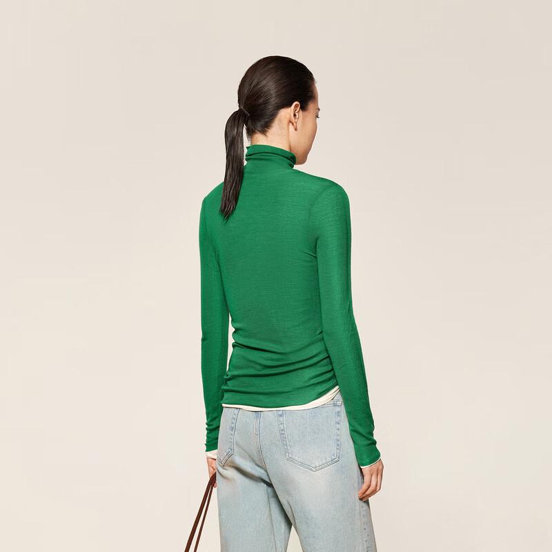 LESS 2024 Winter Slim-Fit Merino Wool Pullover Sweater M