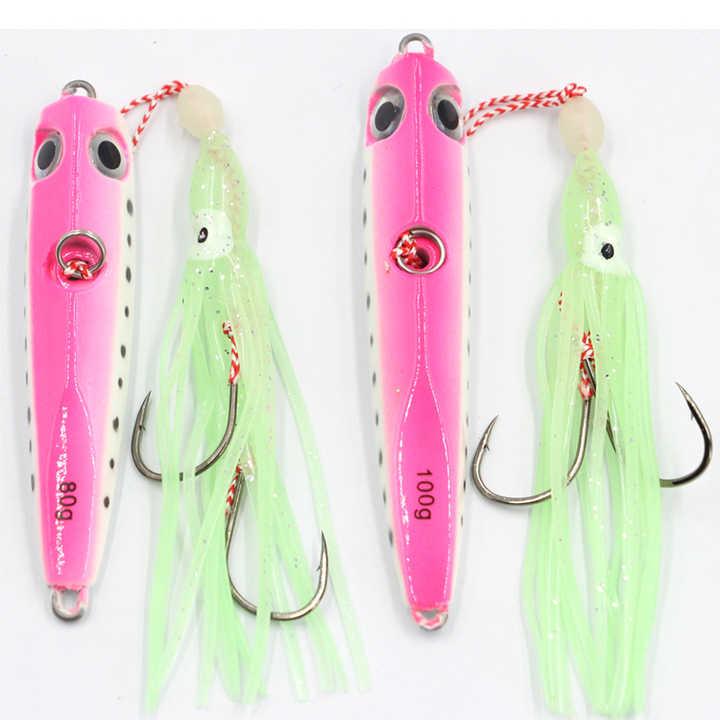 Selco China Factory Stocked Fishing Slow Jigging Lure Madai Lure Sea Fishing Tuna Jigs Rubber Skirts Jig