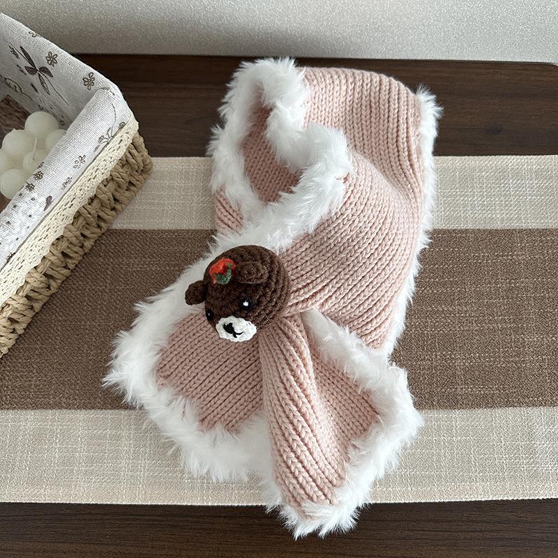 Winter Knitted Scarf Warm Cute Sweet Christmas Scarf Sweet Wind Scarf Thick