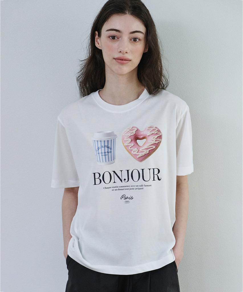 MALOUPE 5218 Amor Graphic T-Shirt (White)