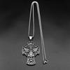 Archangel St.Michael Protect Us Cross Pendant Necklace for Women Men Stainless Steel Silver Color Saint Michael Chain Jewelry