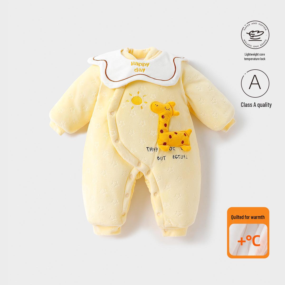 

Super Cute Velvet Baby Romper: Winter Padded, Thickened Cotton for Boys & Girls 80 cm