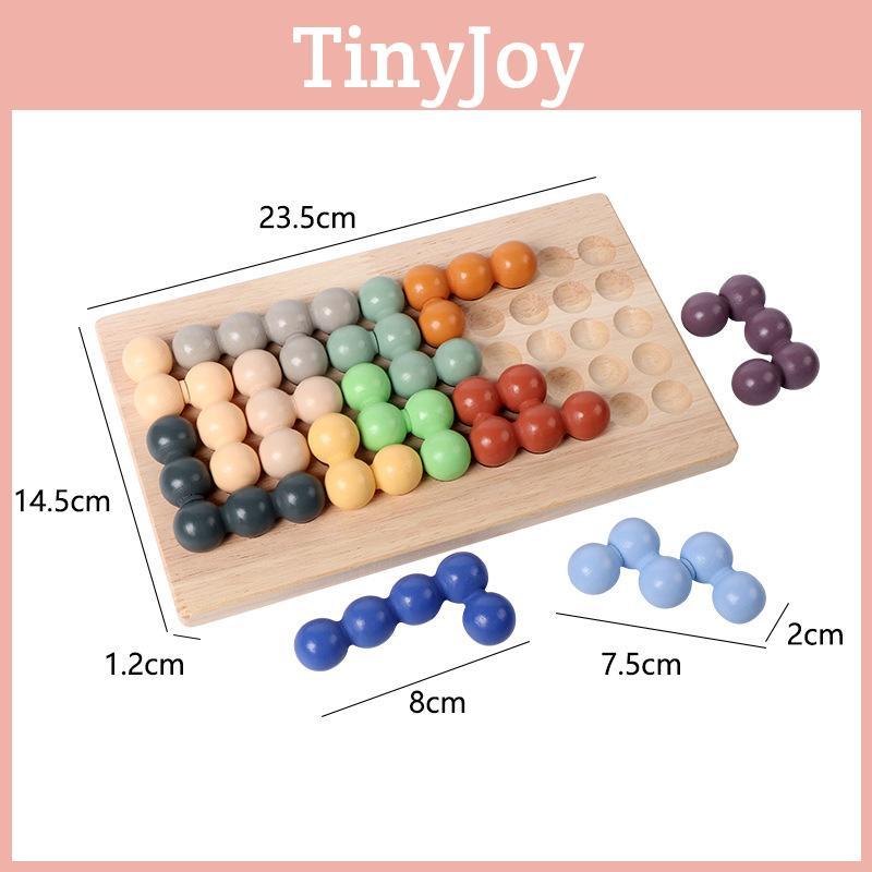 Educational Kids Wooden Brain Teaser Puzzle With Rainbow Bead Tracker For Gift