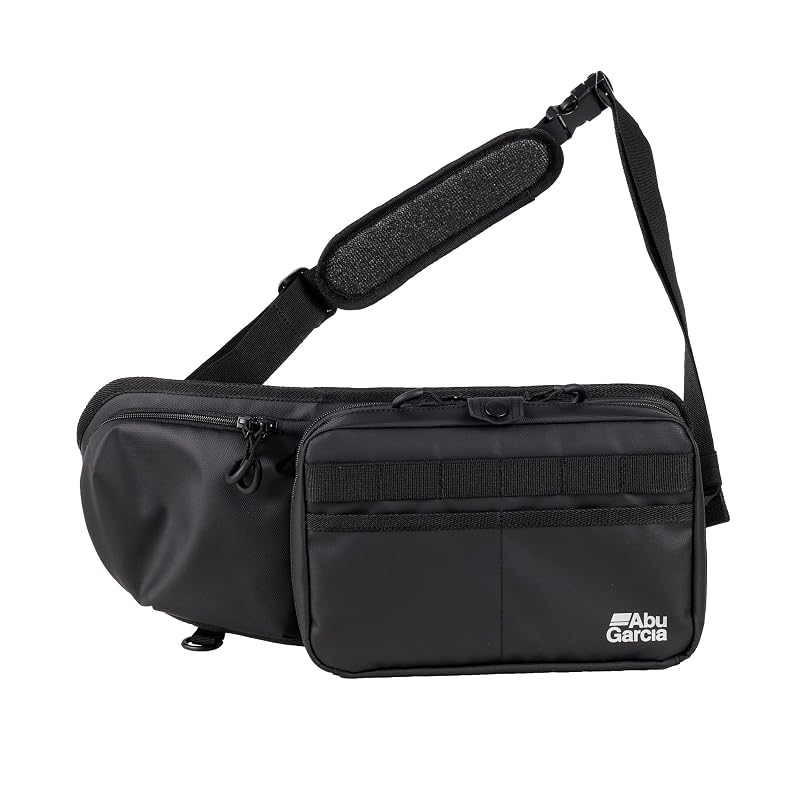 Abu Garcia 2-Way Shoulder and Waist Bag, Coated Black, Water-Resistant and Water-Repellent