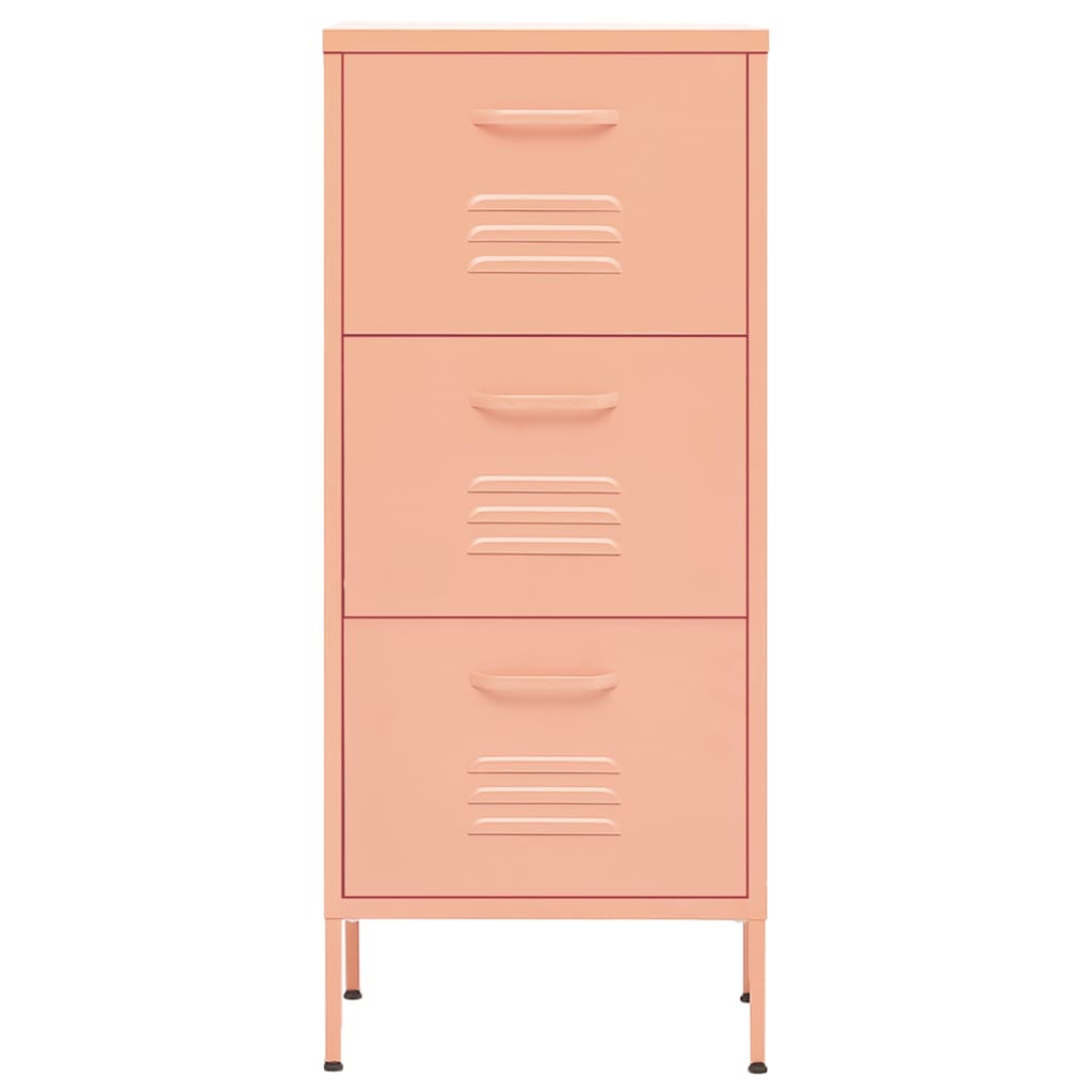 vidaXL Lagerschrank Rosa 42,5x35x101,5 cm Stahl