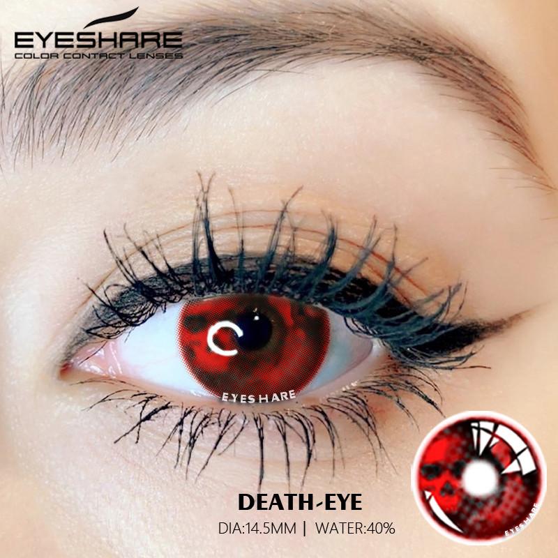 Eyeshare 1 Pair Red Vampire Cosplay Contact Lenses For Eyes Halloween Coser Eye Makeup Lenses Beauty Students