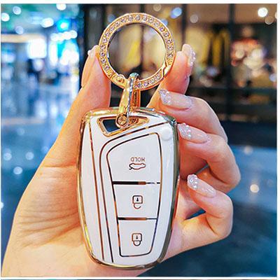 Soft Tpu Car Key Cover Remote Case For Hyundai Santa Fe Sport Ix45 Equus Centennial Genesis G80 Grandeur Azera 2013- Shell