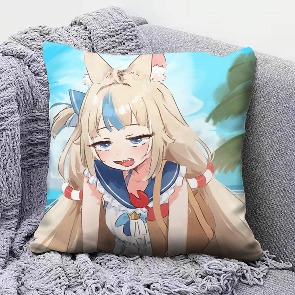 Sameko Saba CCute VTuber  Home Sofa Cushion Covers and Aecorative Custom Pillow Covers