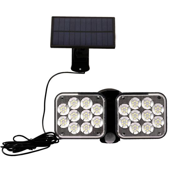 2108 Solar Power Waterproof ABS Dual Sensor Light Head Solar Wall Light