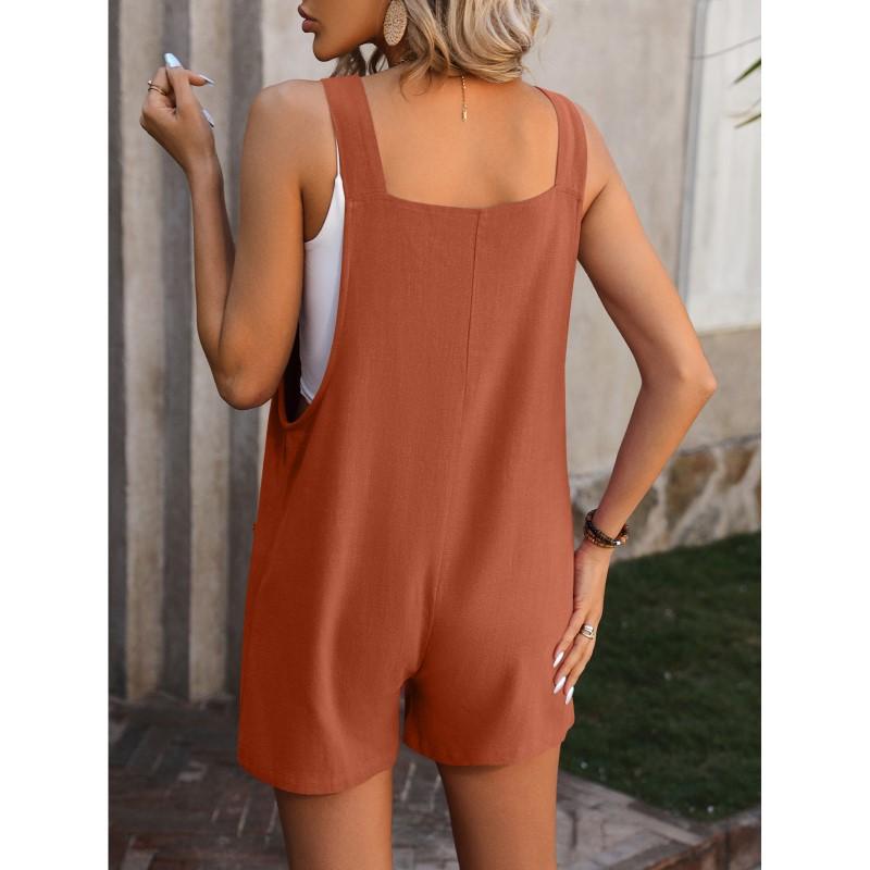 Sommer Lässiger und modischer Overall Damen Overall Ärmelloser lockerer Overall