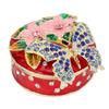 Butterfly Jewelry Box Metal Elegant Enameled Trinket Storage Box for Bathroom Bedroom Home Decor