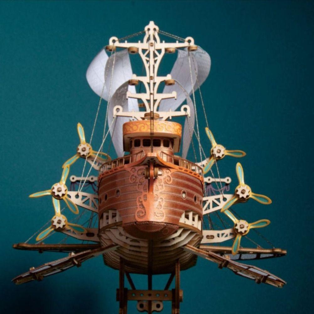 Miniature Model Fantastic Spaceship Model Ship Building Block Kits  Desktop Decoration