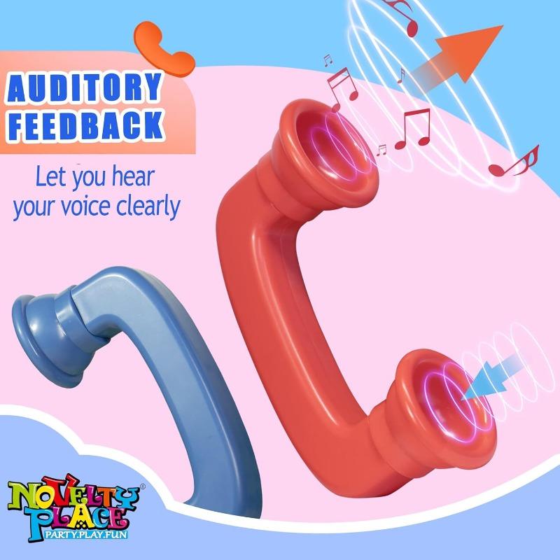 Platzieren Sie Whisper Phones Sprachtherapie-Spielzeug zur Verbesserung des Lesens und des auditiven Feedbacks - Hören Sie Ihre Stimme Telefon - Packung mit 2