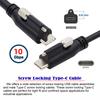 Xiwai USB To USB Cord with Single Panel Mount 10Gbps 65W PD Power for Laptops and Screw-Lock 3.1 Type-C USB-C Cable, 3.25A 3.0 Connector, Data,