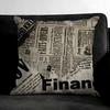 Newspaper Luxury Cushion Cover Pillowcase Ultra Soft Skin Friendly Fabric Cloud Like Comfort Concealed Zipper