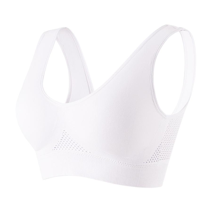 5 Pcs Plus Size Wire-Free Back-Supported Sports Bra for Running and Fitness - Breathable Mesh Cutout