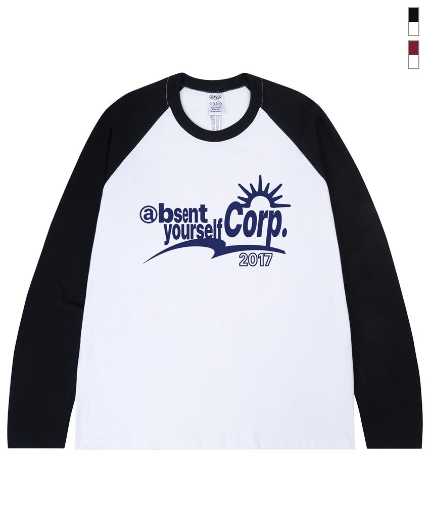 GRAVER [Unisex] Absent Raglan Long Sleeve T-Shirt_2 Colors