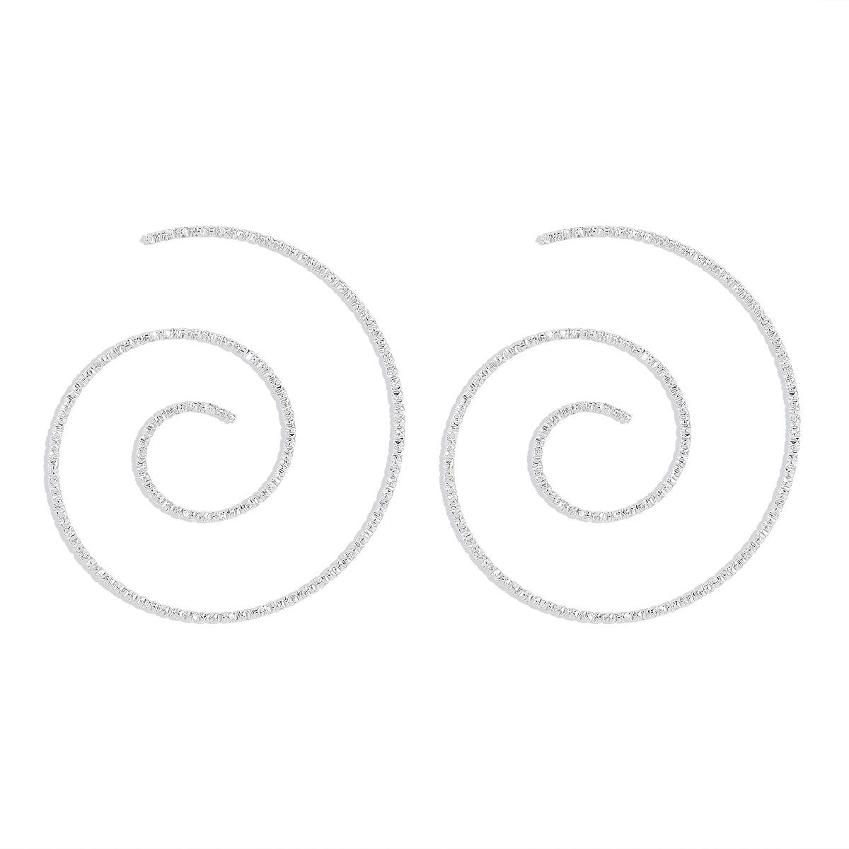 Женские Модные Преувеличенные Спиральные Неправильные Серьги Минималистичный Стиль Линии Уникальная Индивидуальность Элегантные Высококачественные Серьги белый