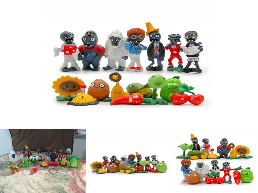 Premium Quality 16pcs Set Of New Plants Vs. Zombies Pvc Anime Action Figures For Kids
