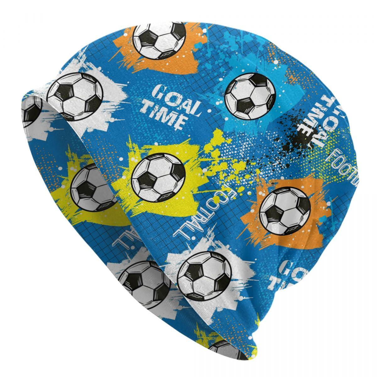 Custom Soccer Football Pattern Skullies Beanies Caps Unisex Women Unisex Street Winter Warm Knitting Hat Adult Bonnet Hats Beanies Cap