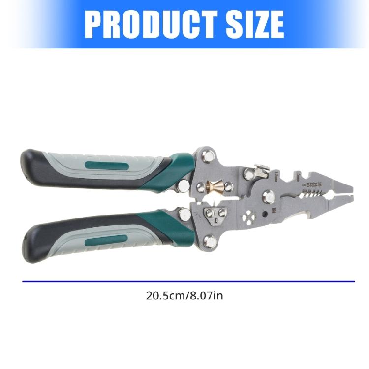 Efficient Wire Stripper Pliers with Folding Capability and Pulley Design Cable Crimping Cutter for Enhances Portability
