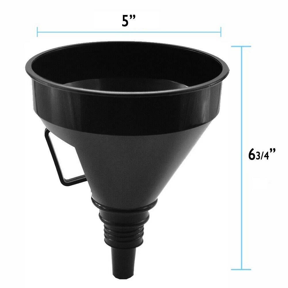Funnel Refueling 5inch Spout Black Strainer Diesel