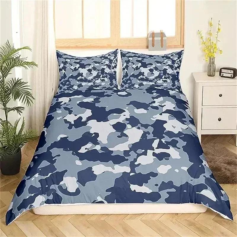 Camouflage Bedding Set American Patriotic Flag Bedding Comforter Quilt Cover Usa Stars Stripes For Boys Kids Teens Adult