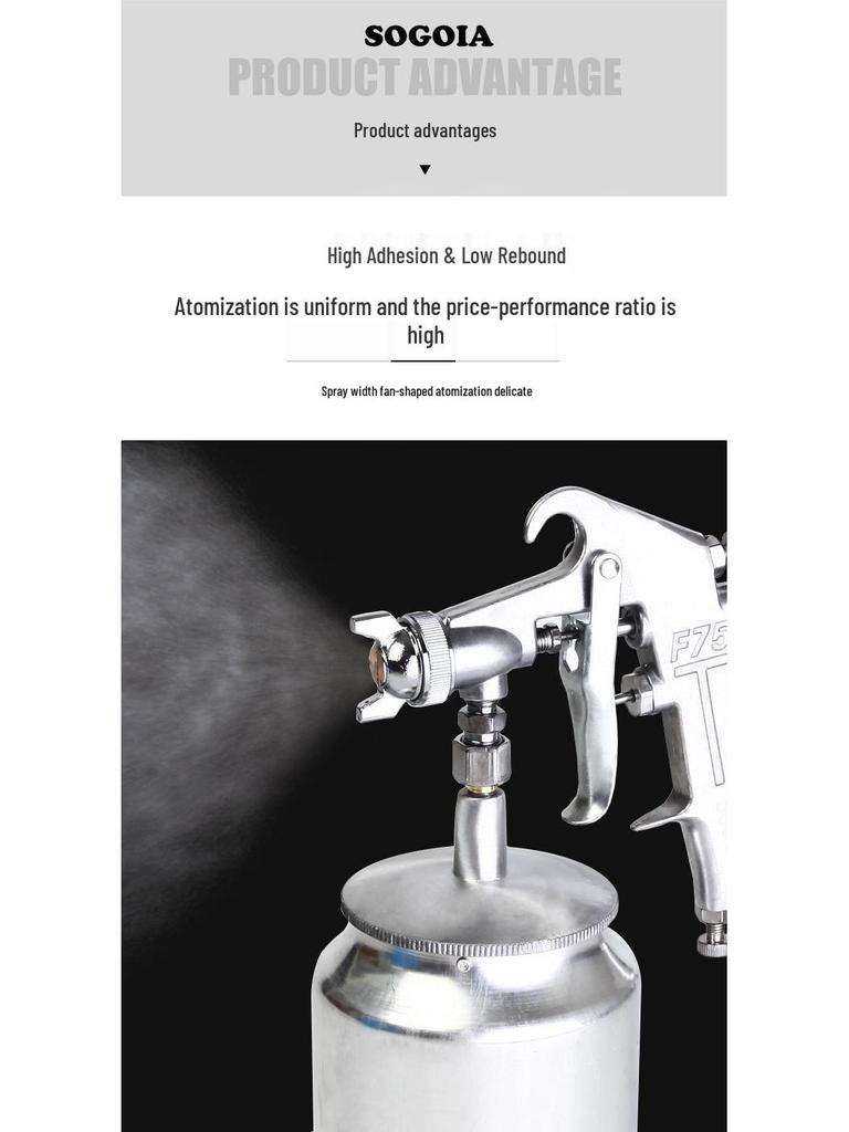 Spray Gun PQ-2K3: 75/71/77 Options with Upper/Lower Cup