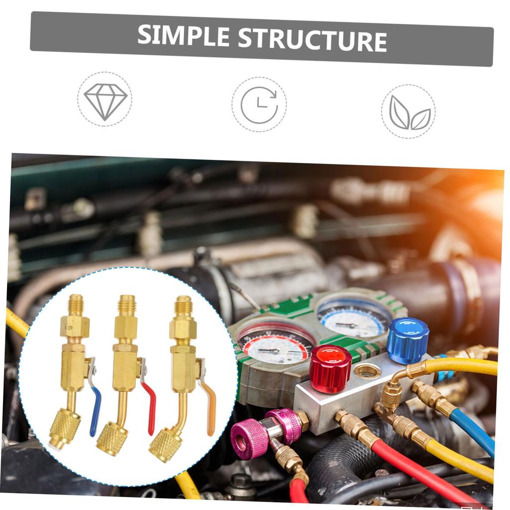 SUPVOX 3pcs Ball Valve Air Hose Vacuum Para Kit Leak Detector Spark Air