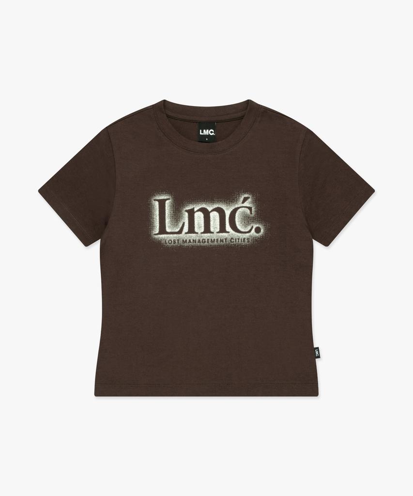 LMC Wm New Classic Logo Cropped Tee Brown
