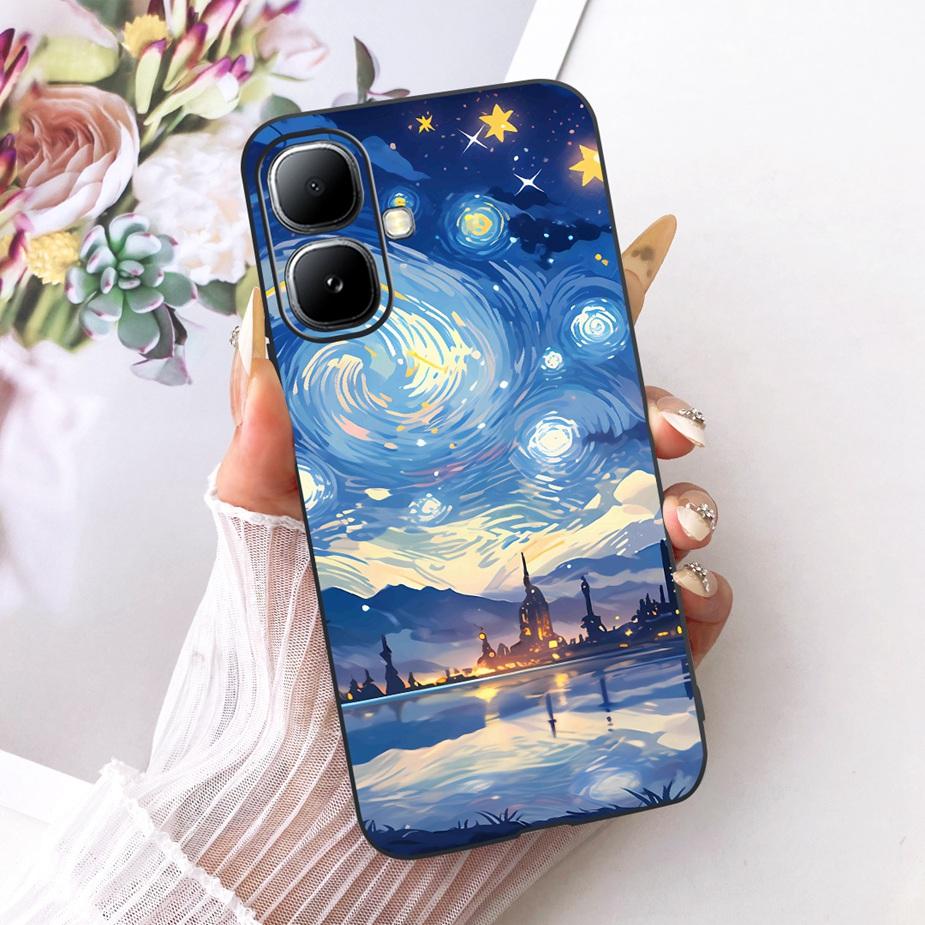 For Infinix Smart 20 Case X6840 X6840B Luxury Flowers Butterfly Painted Phone Cover Case For Infinix Smart 20 Smart20 Soft Shell