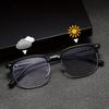 Retro High-end Color Changing Men's Glasses with Eyebrow Frame for Business and Leisure Decoration