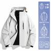 Unisex 3-in-1 Waterproof Windproof Hiking Jacket With Fleece Inner Layer Outdoor Trekking Camping