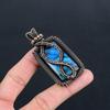Labradorite Pendant, Handmade Gemstone 999 Copper Wire Wrapped Pendant Antique Jewelry, For Gift Silver Jewelry