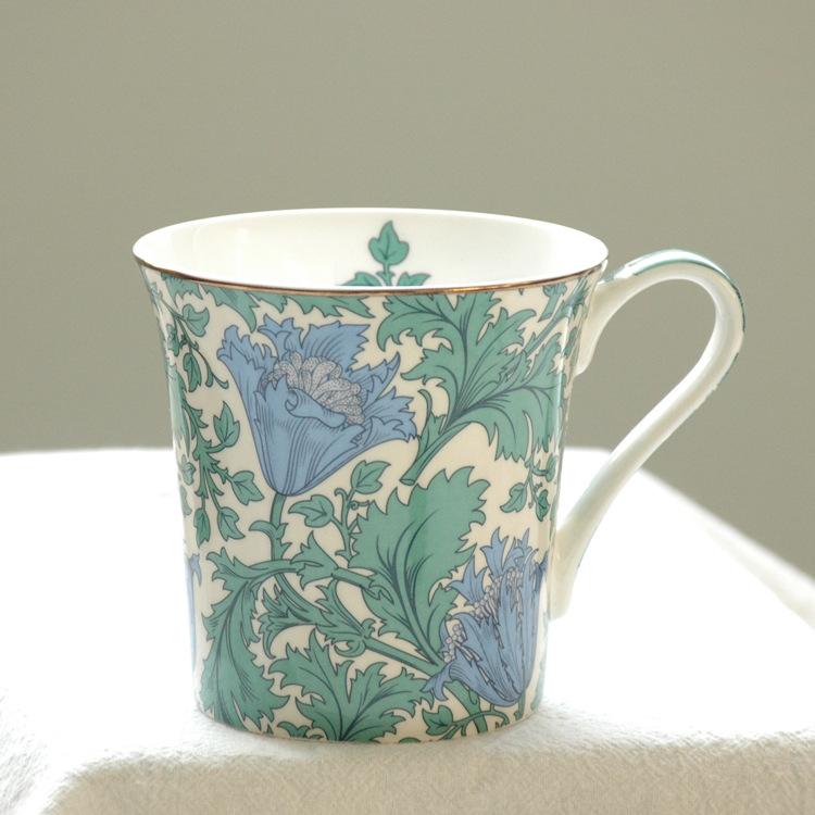 Bone China European Retro Ceramic Water Cup Personalized William Sea Anemone Dandelion Cup Creative Gift Milk Cup