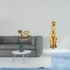 Rustic Gold Cheetah Horse Figurine Animal Sculpture Decorative Tabletop Ornament for Home Office