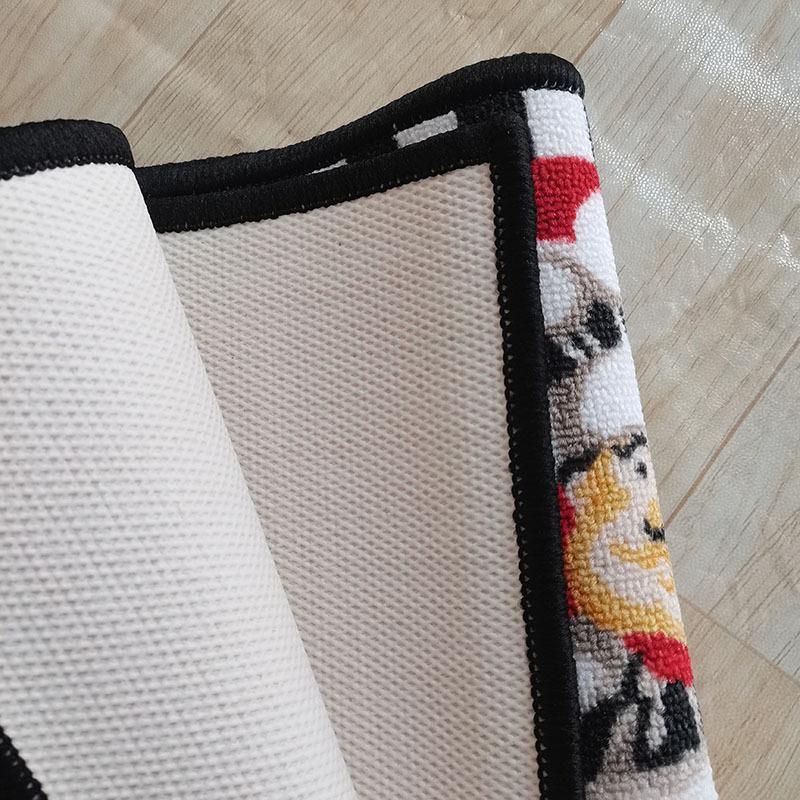 Red Absorbent Two-Piece Chef Kitchen Floor Mat - Machine Washable Carpet