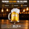 20 Pcs Large Size Beer Mug Balloon Aluminum Foil Foil Balloon Beer Balloon  Background Decoration