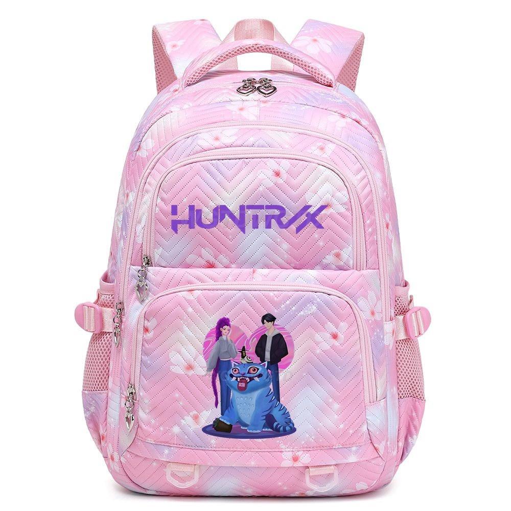 Kids Girls Kpop Hunters Rumi Zoey Printed Backpack Student School Waterproof Big Bag