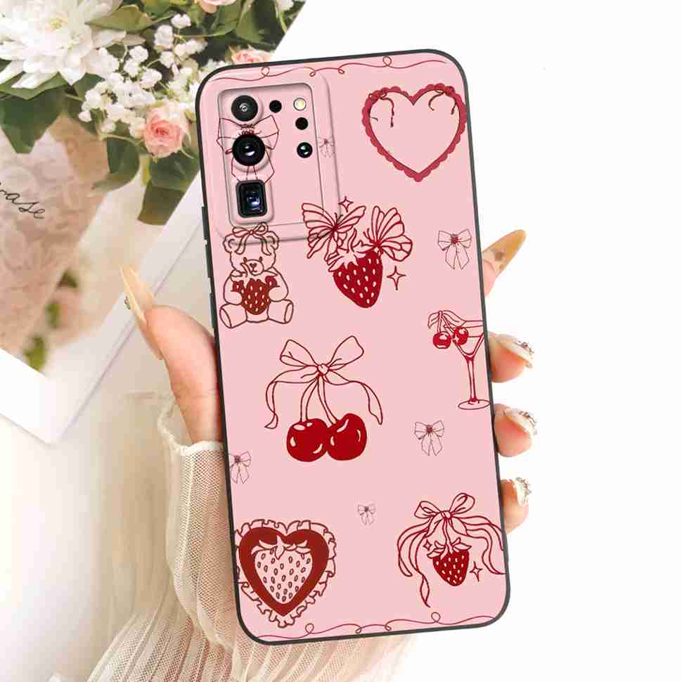 For Samsung Galaxy S20 Ultra Case Popular Color Floral Print Silicone Back Cover For Samsung S20 Ultra 4G 5G Phone Cases Fundas