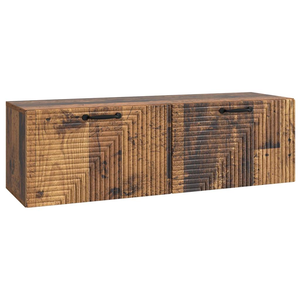 Wall Mounted TV Cabinet Reclaimed Wood Look 98 x 31 x 30 cm Engineered Wood
