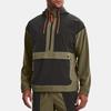 Under Armour Popover Woven Training Color Block Hoodie Men Hoodies Green 1366188-361