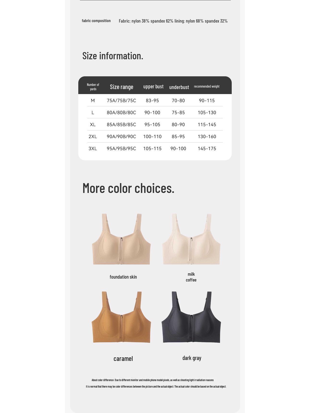 

Front Closure Seamless Full Cup Bra - Minimizing, Anti-Sag, No Underwire, Smooth Underarm Fit M (75BCDE)